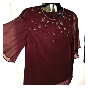 Burgundy French Connection shirt